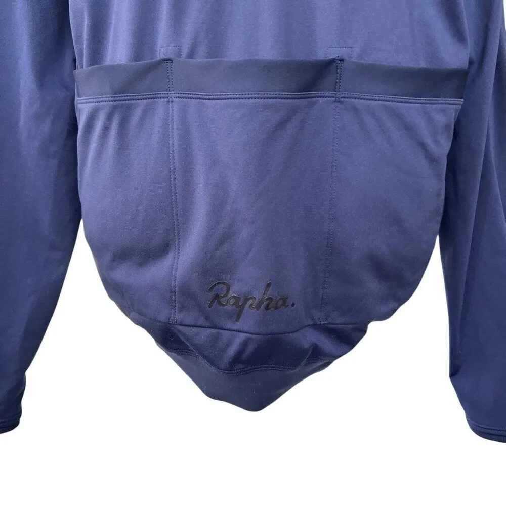 Rapha Men's Long Sleeve Core Micro Fleece Lined Jersey Full Zip Navy Blue Sz XL